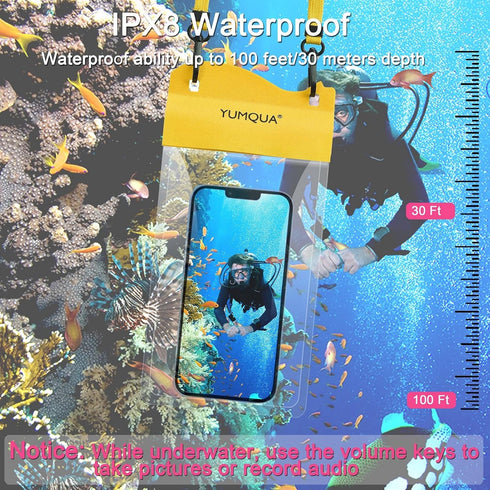 Large Waterproof Phone Pouch 2 Pack, IPX8 Dry Bag Compatible with iPhone 15 14 13 12 11 Pro Max/Galaxy S23 Ultra S22