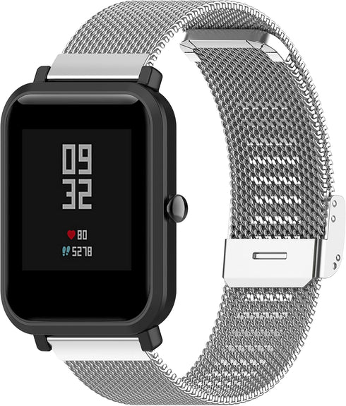 Chofit Metal Mesh Stainless Steel Loop Compatible with Fitpolo IDW15/Quican IDW15 Watch Band for Women & Men