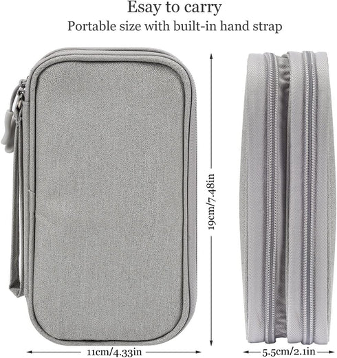 Electronic Organizer Bag, Waterproof Portable Travel Accessories Cable Storage Case for Charging Cables, Cell Phone