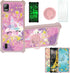 Koobee K100 Case by jioeuinly: SL004T Cover with Tempered Glass, Hard PC + Soft Silicone, Ring Support, Gold