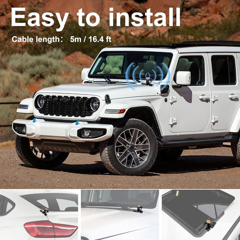 eifagur PL-259 16.5 Adjustable NMO Antenna Lip Hatchback Mount W/NMO Mount Cap UHF Male ft Cable for Vehicle Truck Car