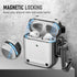 Maxjoy AirPods 2nd Generation Case with Cleaner Kit, Magnetic, Drop-Proof, Wear-Resistant, White Cover for Men and Women