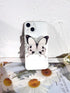 Butterfly Phone Grip, Rare Swallowtail Butterfly Holder, Cute Transparent Resin Elasticity Holder (White)
