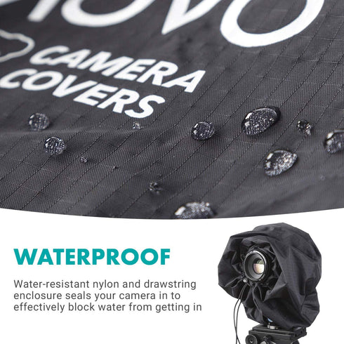 Movo CRC11 Camera Rain Coat Cover for DSLR and Mirrorless Cameras and Lens (Junior Size: 11" x 14.5")