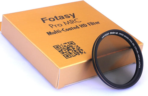 Fotasy 49mm Ultra Slim Circular PL Lens Filter, Nano Coatings MRC Multi Resistant Coating Oil Water Scratch, 16 Layers Multi-Coated 49mm CPL Filter