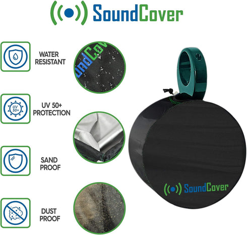 Marine Wakeboard Tower Speaker Covers for 8” Round Speakers – Water-Resistant, Large Size (Set of 2)