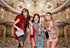 Baocicco 9x6ft Retro Palace Backdrop for Photography Gold Hall Staircase Luxury Chandelier Ceiling Mural Photography