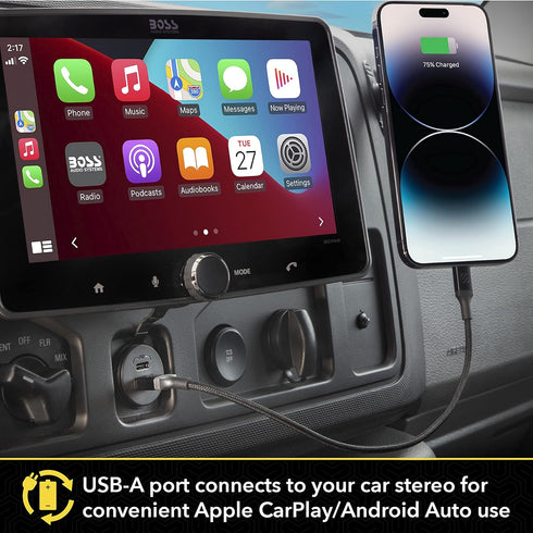 Scosche CPPDRLK-SP PowerVolt 27W Dash Port USB PD 3.0 Type-C Car Charger, Compatible with Apple CarPlay