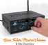 Pyle Home Audio Power Amplifier System - 2X40W Bluetooth Mini Dual Channel Mixer Receiver for Speakers