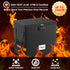 Fireproof Vinyl Record Storage Box - Black Water Resistant Organizer Holds 55 Single Albums, Collapsible Carrying Case