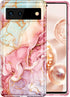 Btscase Gold Glitter Bling Marble Pattern Case for Google Pixel 6, Slim Fit Shockproof Cover for Women