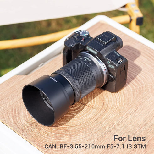 Lens Hood for Canon RF-S 55-210mm F5-7.1 IS STM, Reversible Shade Compatible with 55mm Filters
