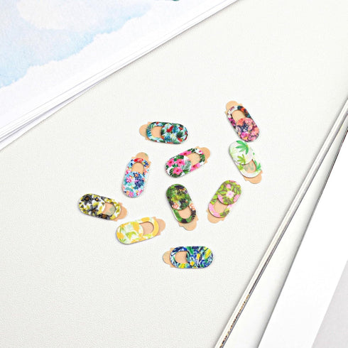 Brvlsoc 10-Pack Laptop Camera Cover Slide Cute Ultra Thin Floral Webcam Cover for iPhone, iPad, MacBook, Laptop, PC