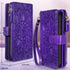 Harryshell Compatible with iPhone 12 / 12 Pro Case - Wallet Detachable Magnetic Zipper Leather with 12 Card Slots