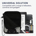 kwmobile 6" Neoprene e-Reader Pouch Size eReader - Universal eBook Sleeve Case with Zipper, Wrist Strap - Grey/Black