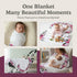 60"x40" Bliss n' Baby Monthly Milestone Blanket for Baby Girl - - Wrinkle Free Baby Age Month Blanket with Growth Chart