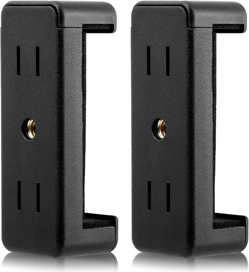 Bruislard 2 Pcs Universal Cell Phone Tripod Mount Adapter Expandable Phone Clip Phone