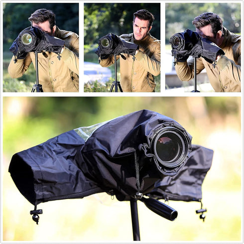 Professional Waterproof Camera Rain Cover for Canon Nikon Sony Fuji & More Cameras, Photography Rain Gear