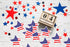 250 Patriotic American Flag Star Stickers for 4th of July, Memorial Day, Veteran's Day