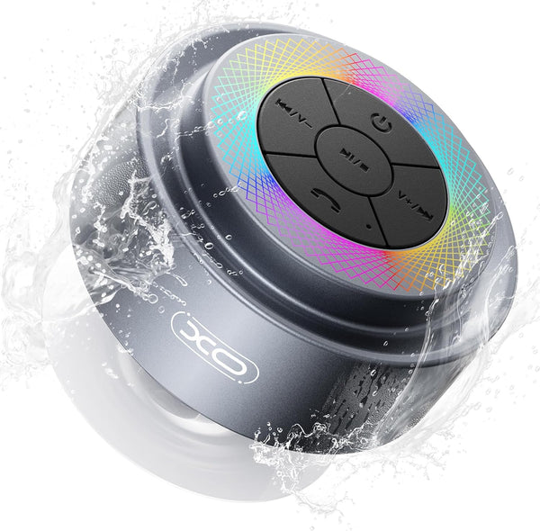 XO Simple is Beauty Bluetooth Shower Speaker,XO Portable Shower Speakers IP67 Waterproof with Suction Cup,Built-in Mic