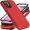 for iPhone 13 Mini Case, Military Grade 3 in 1 Heavy Duty Shockproof Case with 2Pcs Tempered Glass Screen Protector
