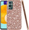 OnePlus 9 Pro Case - Glitter Shockproof Bling Soft TPU & PC, Thin Protective Cover for Women (Rose Gold)