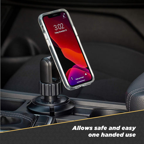 Scosche MAGCUP2M-SP1 Magnetic Cup Phone Holder Mount for Mobile Devices, Adjustable Base for Vehicle Cupholders