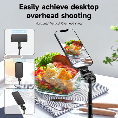 HealAge 4-in-1 360 4.33-16" Foldable Magnetic Tripod for Phone - Multifunctional Selfie Stick for iPhone & Android
