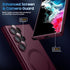 Matte Shockproof Phone Shell for Samsung Galaxy S22 Ultra, Compatible with MagSafe, Slim Thin Magnetic Cover (Burgundy)