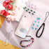 6 Pieces Beaded Cell Phone Lanyard Strap, Bling Wristlet Chain for Girls Women, Various Color