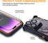 WallSkiN Case for iPhone 14 (6.1") with Camera & Screen Protectors, Heavy Duty Military Grade Drop Protection