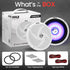 PyleUsa 8 Inch Marine Speakers - 2 Way Full Range Stereo Sound, 160 Watt, White with Blue LED Light