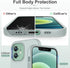 CellEver Heavy-Duty Silicone Case for iPhone 12/12 Pro, Two Shatterproof Glass Screen Protectors, Light Mint