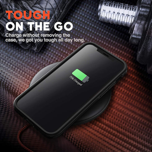 NTG Heavy-Duty Case for iPhone 12 Pro Max, Rugged Lightweight Slim Shockproof Protective Case, Black