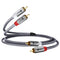 GearIT RCA Cable (3.3FT), 2RCA Male to 2RCA Male Stereo Audio Cables, Shielded Braided RCA Stereo Cable for Home