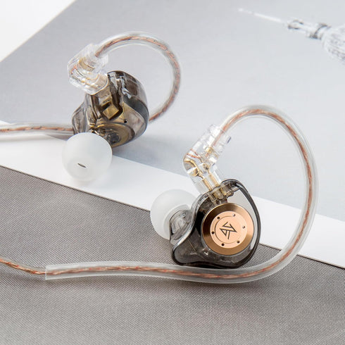 keephifi KZ EDX Pro in Ear Monitor with Mic, Wired Headphones, HiFi Stereo Stage Wired Earphone, Dual DD IEM Earbuds