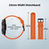 Ticwatch Pro 5 Smartwatch Band Replacement 24mm Width Silicone Watch Strap Quick Release Genuine Watch Band Only for Pro 5 Watch, Bonfire Orange