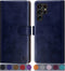SUANPOT Samsung Galaxy S22 Ultra Wallet Case with RFID Blocking, Flip Folio Book Phone Case, Shockproof Cover for Women