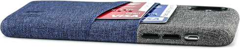 Dockem Wallet Case for iPhone X/XS (5.8"), Built-in Metal Plate for Magnetic Mounting, 2 Credit Card Holder Slots, Blue
