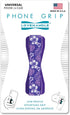 LOVEHANDLE Universal Phone Grip for Most Smartphones, Mini Tablets and Cases, Hibiscus Purple Design Elastic Strap with
