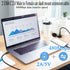 QIANRENON 2 USB C Threaded Flush Mount Waterproof Cable, Dual USB C 2.0 Male to Female Car Dash Mount Extension Cable
