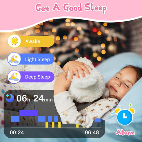 Kids Smart Watch - IP68 Waterproof Fitness Tracker with DIY Watch Face for Ages 5-12