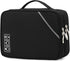 Lanola Electronic Organizer, Travel Cable Organizer Bag, Portable Double Layers Storage for Cables, Chargers, Black