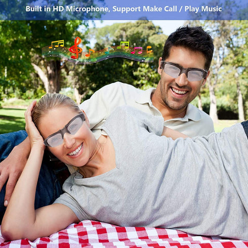 Wireless Bluetooth MP3 Sunglasses, Polarized Lenses, Music Sunglasses Stereo Headphone for iPhone, Samsung, Most