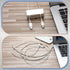 60 mm x 25 mm Cable Holder Clips, Stainless Steel Cord Organizer, Weighted Cable Management Fixture for Desk