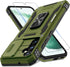 DEERLAMN Case for Samsung Galaxy S23 FE with Slide Camera Cover + Screen Protector, Olive Green Shockproof