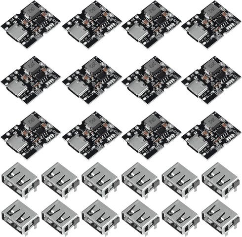ATNSINC 12PCS Type-C USB 5V 2A Boost Converter Step-Up Power Module Mobile Power