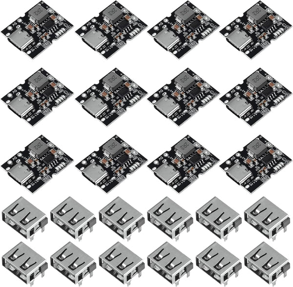 ATNSINC 12PCS Type-C USB 5V 2A Boost Converter Step-Up Power Module Mobile Power