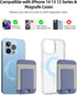 Upgraded Magsafe Wallet, Strongest Magnetic Wallet for iPhone with 2 Card Slots, Vegan Leather, Fit 7 Cards, Purple