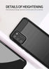 Samsung Galaxy A02S Case with HD Screen Protector, Soft TPU Slim Fashion Non-Slip Protective Cover (Black Brushed TPU)